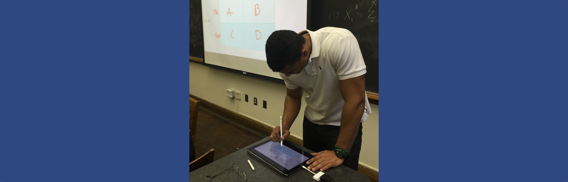 Lecturing with an iPad Pro
                               