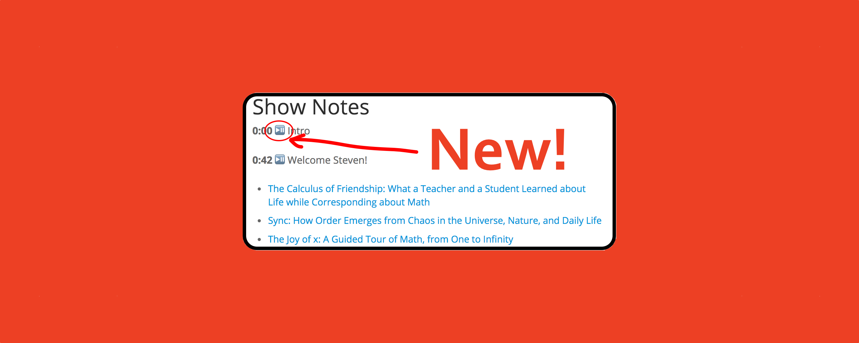Playable Show Notes
                               